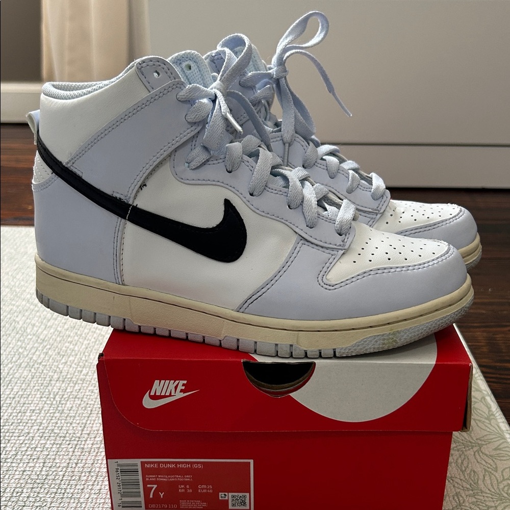 Nike High-Top Sneakers in White and Black